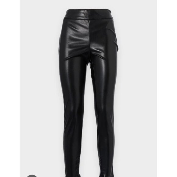 Guess Faux Leather Pants Womens Size M Black Skinny Leg Biker Moto Hig Rise - Picture 1 of 12